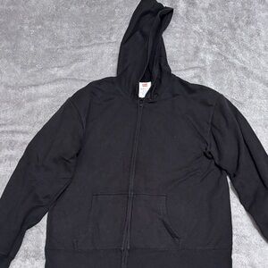 Hanes Men's Zip-Up Hoodie in Black